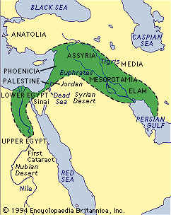 map of the fertile crescent