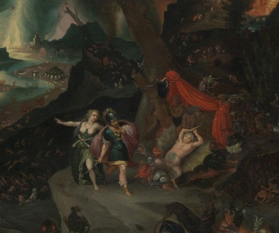 decorative Aeneas in the underworld