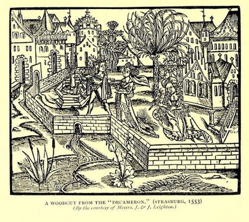 decorative woodcut from Boccaccio's Decameron